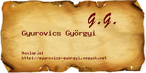 Gyurovics Györgyi névjegykártya