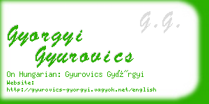 gyorgyi gyurovics business card